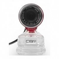 картинка cbr cw 830m red, веб-камера с матрицей 0,3 мп, разрешение видео 640х480, usb 2.0, встроенный микрофон, ручная фокусировка, крепление на мониторе, длина кабеля 1,4 м, цвет красный от магазина Tovar-RF.ru