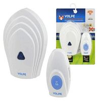 картинка Звонок беспроводной VOLPE (UL-00002405) UDB-Q029 W-R1T1-16S-80M-WH от магазина Tovar-RF.ru