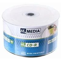 картинка диски mymedia cd-r 700mb 52x pack wrap (50шт) printable (69206) от магазина Tovar-RF.ru
