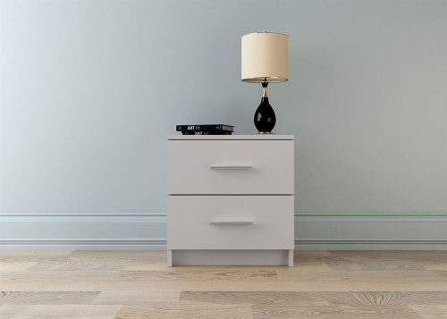 картинка Комод НК-МЕБЕЛЬ ЛОФТ комод 420 с 2-мя ящиками Белый 72230006 (1 кор.) от магазина Tovar-RF.ru