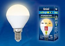 картинка Лампочки светодиодные UNIEL (UL-00002375) LED-G45-6W/WW/E14/FR/MB PLM11WH от магазина Tovar-RF.ru