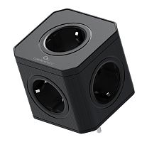 картинка cablexpert тройник cube-5-16-b  tower (5р, 16а, заземл, ) черный, коробка {22567}				 от магазина Tovar-RF.ru