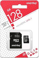 картинка карта памяти smartbuy (sb128gbsdcl10-01) microsdxc 128gb class10 uhs-i u1 + адаптер от магазина Tovar-RF.ru