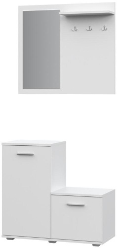 картинка Прихожая НК-МЕБЕЛЬ FUN КП-1 комплект мебели для прихожей Белый 71337651 (1 кор.) от магазина Tovar-RF.ru