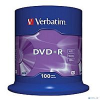 картинка verbatim  диски dvd+r  4.7gb 16-х, 100шт, cake box (43551) от магазина Tovar-RF.ru