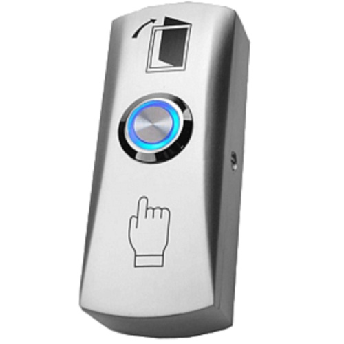 картинка Tantos TS-CLICK light (серебро) накладная кнопка выхода с подсветкой от магазина Tovar-RF.ru