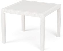 картинка Мебель из пластика АЛЬТЕРНАТИВА М8693 Ротанг-плюс стол 945*945*740мм (белый) от магазина Tovar-RF.ru