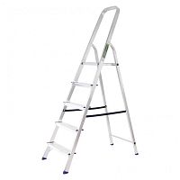 картинка СИБРТЕХ Стремянка, 5 ступеней, алюминиевая, Россия [97715] от магазина Tovar-RF.ru