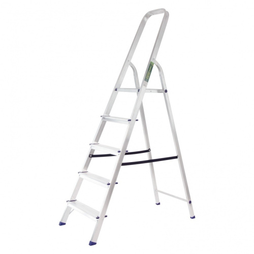 картинка СИБРТЕХ Стремянка, 5 ступеней, алюминиевая, Россия [97715] от магазина Tovar-RF.ru