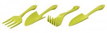 картинка Набор садовых инструментов INBLOOM Набор садовых инструментов (лопатка, совок для пересадки, грабельки, вилка для рыхления) салатовый 182-022 от магазина Tovar-RF.ru