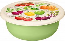 картинка миска homver modena greenery 3,2л с крышкой с декором (салатовый) 221141020/04от магазина Tovar-RF.ru