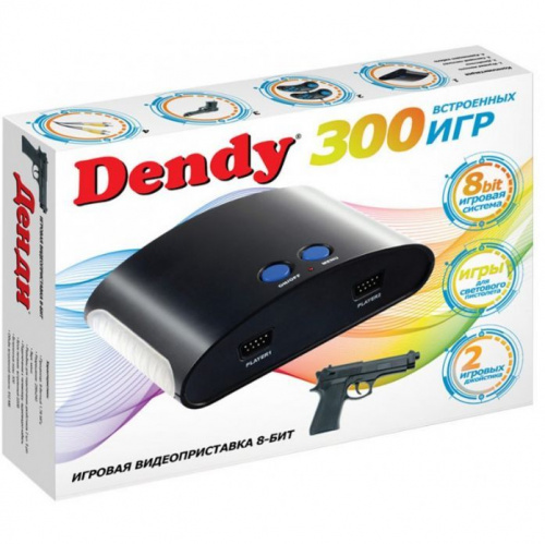 картинка игровая консоль dendy - [300 игр] + световой пистолет от магазина Tovar-RF.ru