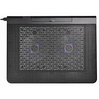 картинка buro подставка для ноутбука 17"398x300x29mm 2xusb 2x 140mmfan 926г металлическая сетка/пластик черный (bu-lcp170-b214) от магазина Tovar-RF.ru