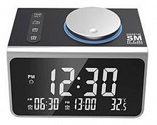 картинка РАДИОЧАСЫБУДИЛЬНИК SOUNDMAX SM-1521U(чёрный с серебром) от магазина Tovar-RF.ru