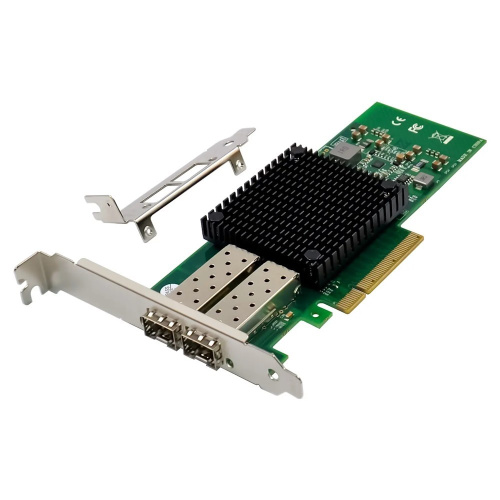 картинка orient xwt-mcx3pe8 2sfp+, сетевая карта pci-ex8 v3.0 2xsfp+ 10gbps server nic, mellanox connectx-3 chipset, 10/1 гбит/с, 2 планки крепления в комплекте (33296) от магазина Tovar-RF.ru
