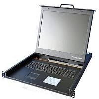 картинка procase e1916 консоль однорельсовая , квм 16 порт, lcd 19'', single rail console kvm 16 port, lcd d-sub, usb, разрешение 1280*1024, 16 кабелей от магазина Tovar-RF.ru