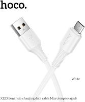 картинка кабель hoco (6942007658898) x120m для micro usb , 1 м, white от магазина Tovar-RF.ru
