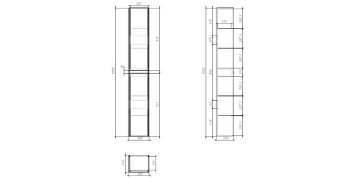 картинка Пенал SlIM, 30 см, подвесной/напольный, универсальный, 2 дверцы, 4 стеклянные полки, белый глянец / бетон магазин Tovar-RF.ru являющийся официальным дистрибьютором в России фото 10 картинка Пенал SlIM, 30 см, подвесной/напольный, универсальный, 2 дверцы, 4 стеклянные полки, белый глянец / бетон от магазина Tovar-RF.ru фото 10