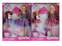 картинка игрушка no name кукла в наборе с аксессуарами (29 и 15 см) "дочки-матери" (микс: 2 вида) (в коробке) 8304d пп-00177536 от магазина Tovar-RF.ru