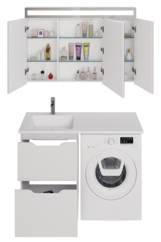 картинка Тумба Bona, 60 см, напольная, 2 ящика, белый глянец от магазина Tovar-RF.ru фото 38