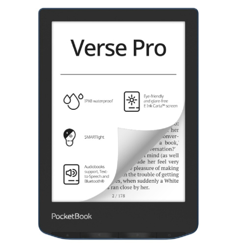 картинка электронная книга pocketbook 634 verse pro azure магазин Tovar-RF.ru являющийся официальным дистрибьютором в России картинка электронная книга pocketbook 634 verse pro azure от магазина Tovar-RF.ru