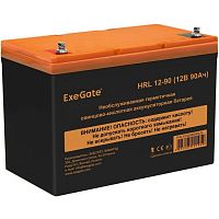 картинка exegate ex285655rus аккумуляторная батарея exegate hrl 12-90 (12v 90ah, под болт м6) от магазина Tovar-RF.ru