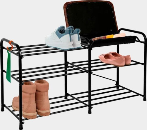 картинка Подставка для обуви ЗМИ Альфа 33 с сиденьем и ящиком черная ПДОА33СЯ Ч ЗМИ Альфа 33 с сиденьем и ящиком черная ПДОА33СЯ Ч от магазина Tovar-RF.ru