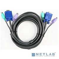 картинка aten lin5-27x6-u21g шнур, мон+клав+мышь usb/ps2, sphd=>hd db15+2xusb a-тип + 2x6mini-din, 6xfemale, 8+8 проводов, опрессованный, 0.27 метр., черный, (консольный кабель) от магазина Tovar-RF.ru
