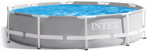 картинка бассейн каркасный intex prism frame, 549 х 122 см, фильтр-насос, лестница, тент, подстилка, 26732np intex prism frame 26732npот магазина Tovar-RF.ru