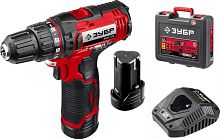 картинка Дрель ЗУБР ДШЛ-125-22 12В, 2 АКБ (2Ач), в кейсе от магазина Tovar-RF.ru