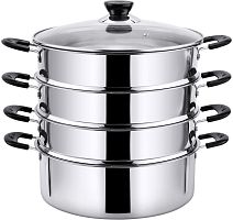 картинка мантоварка pomidoro pomi d'oro p630102 vapore мантоварка-пароварка, 26см pomidoro pomi d'oro p630102 vapore мантоварка-пароварка, 26см от магазина Tovar-RF.ru