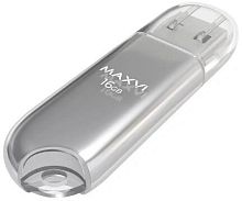 картинка maxvi p1 16gb silver, монолит с колпачком, abs пластик, usb 2.0 от магазина Tovar-RF.ru