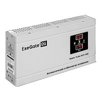 картинка exegate ex291745rus стабилизатор напряжения exegate master turbo avs-1000 (1000ва, 100-265в, цифр. индикация вход/вых. напряжения, 220в±8%, кпд 98%, 5 уровней защиты, задержка, усиленный метал.корпус, от магазина Tovar-RF.ru