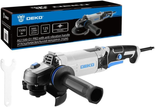 картинка Углошлифовальная машина DEKO AG1500-D1 PRO, 125мм, 1500 Вт 083-1028 от магазина Tovar-RF.ru