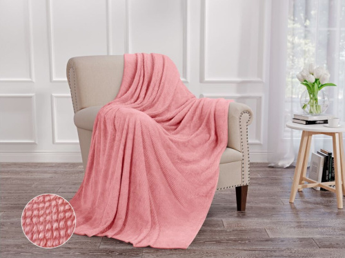 картинка Плед ОРИОН НФ-00003253 Wellsoft luxe/Шахматка, роза/Евро-мини от магазина Tovar-RF.ru