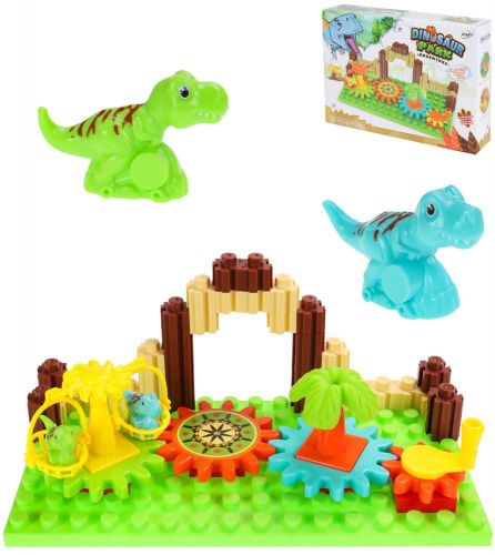 картинка игрушка no name конструктор пластиковый "парк динозавров" (66дет., в коробке)(27*5,5*20) 2022853 192697 от магазина Tovar-RF.ru