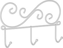 картинка Вешалка настенная ЗМИ Кружева 3 Белая ВН 275 ЗМИ Кружева 3 Белая ВН 275 от магазина Tovar-RF.ru