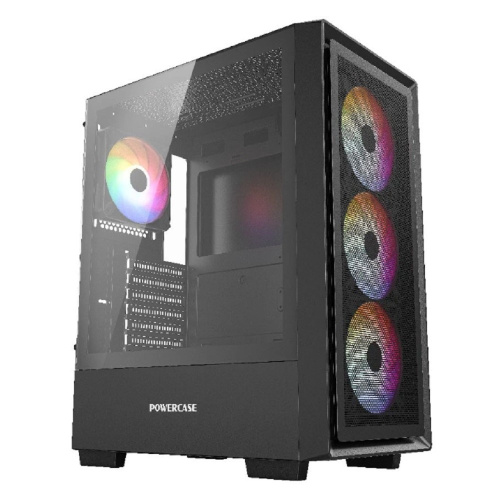 картинка Powercase Mistral AY4B ARGB, Tempered Glass, 4x 120mm ARGB Fans, чёрный, ATX  (CMAYB-A4) от магазина Tovar-RF.ru