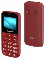 картинка телефон мобильный maxvi b100 wine red от магазина Tovar-RF.ru