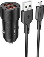 картинка азу borofone (6974443387360) bz19 blackазу 2usb 2.4a 12w для micro usb borofone (6974443387360) bz19 blackазу 2usb 2.4a 12w для micro usb от магазина Tovar-RF.ru
