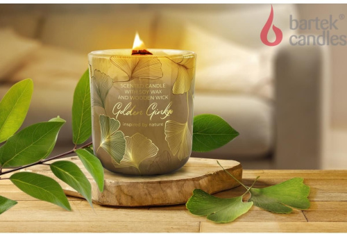 картинка Свеча BARTEK Золотой гинко (Golden Ginko) 150гр в стакане BARTEK Золотой гинко (Golden Ginko) 150гр в стакане от магазина Tovar-RF.ru