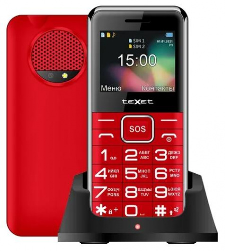 картинка телефон мобильный texet tm-b319 красный (127048) от магазина Tovar-RF.ru