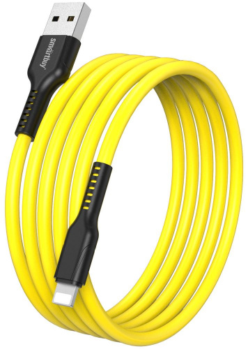 картинка кабель smartbuy (ik-512-s21by) s21 lightning желтый, 2.4 а, сил., 1 м от магазина Tovar-RF.ru