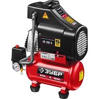 картинка Компрессор поршневой Зубр КП-200-6 безмасляный 200л/мин 6л 1500Вт красный от магазина Tovar-RF.ru