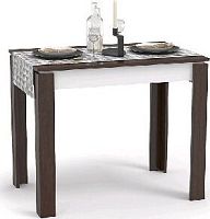 картинка Стол обеденный МЕБЕЛЬ-КОМПЛЕКС Стол обеденный Оптима венге/белый (1уп) МЕБЕЛЬ-КОМПЛЕКС Стол обеденный Оптима венге/белый (1уп) от магазина Tovar-RF.ru