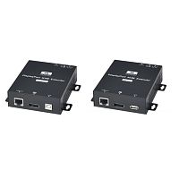 картинка dp02u комплект (передатчик + приёмник) для передачи displayport + usb + rs232 по одному кабелю витой пары cat5e(hdbaset) до 150м(1080p x 60гц(8бит), cat6 до 100м от магазина Tovar-RF.ru