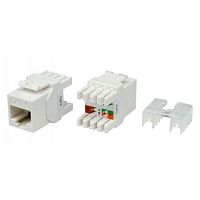 картинка hyperline kj8-8p8c-c6-180-wh вставка keystone jack rj-45(8p8c), категория 6, тип 180 градусов, белая от магазина Tovar-RF.ru