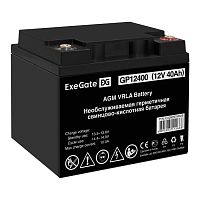 картинка exegate ex282978rus аккумуляторная батарея exegate gp12400 (12v 40ah, под болт м6) от магазина Tovar-RF.ru