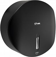 картинка Диспенсер для туалетной бумаги GFMARK 9152 Диспенсер для туалетной бумаги - барабан, пластиковый, черного цвета, с глазком, с ключом от магазина Tovar-RF.ru