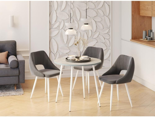 картинка Корпусная мебель POLINI Стол обеденный Home London бетон-белый (1 кор.) от магазина Tovar-RF.ru